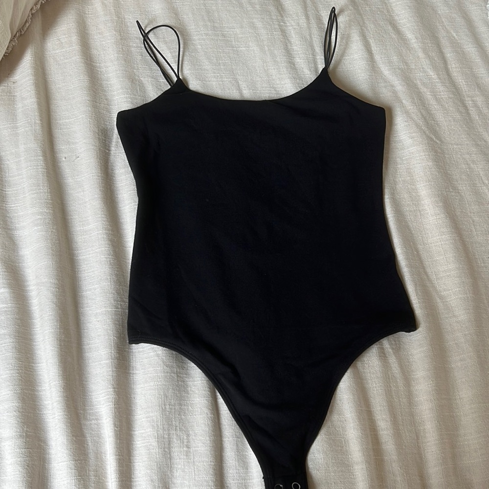 Express open criss cross back bodysuit